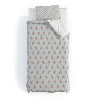 Deny Designs Evanjelina & Co Vintage French Flower Blue I Duvet Cover Set