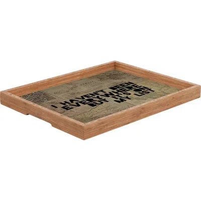 Deny Designs Everywhere Ottoman/coffee Table Tray In Brown