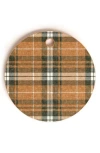 Deny Designs Fall Plaid Brown Cutting Board In Brown