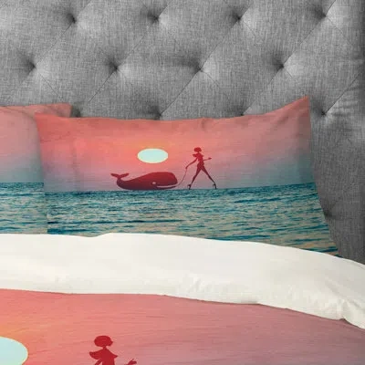 Deny Designs Fancy Pet Pillowcase In Blue;pink