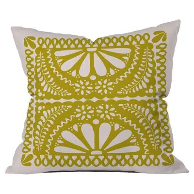 Deny Designs Fiesta De Flores Outdoor Throw Pillow