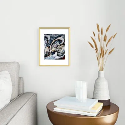 Deny Designs Fine Art By Clau Robles Gil Center Panel Oyster Triptych Framed Art Print In Gold Metal Framed
