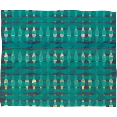 Deny Designs Fleece Blanket In Green