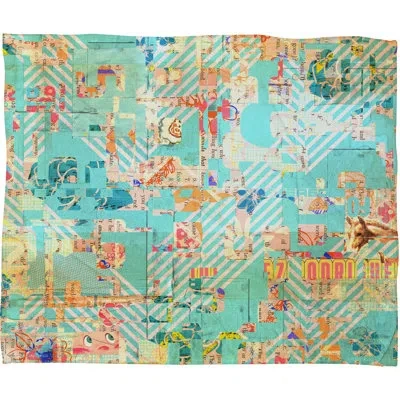 Deny Designs Fleece Throw Blanket In Blue;teal