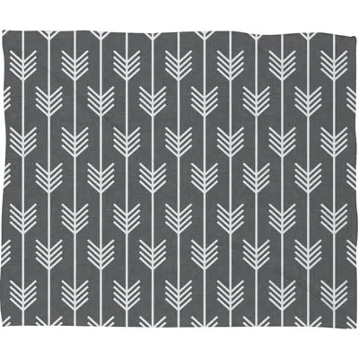 Deny Designs Flemings Arrows Blanket In White;gray