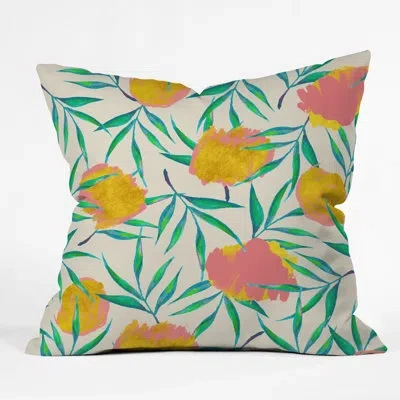Deny Designs Floral Blush Indoor/outdoor Throw Pillow