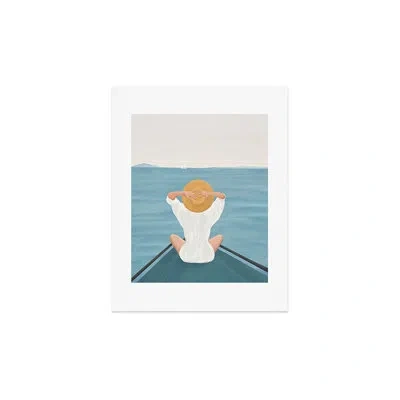 Deny Designs Flow Line Summer Vacation I Art Print - Unframed In White
