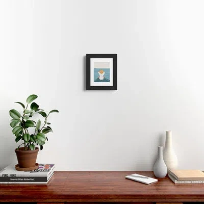 Deny Designs Flow Line Summer Vacation I Framed Art Print In Black