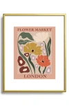 DENY DESIGNS DENY DESIGNS FLOWER MARKET FRAMED ART PRINT