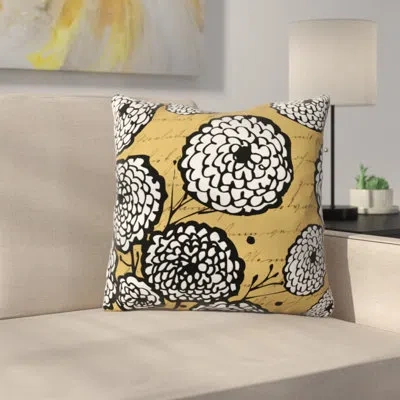 Deny Designs Flowery Letter Throw Pillow