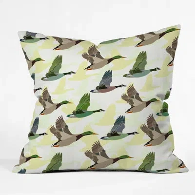 Deny Designs Flying Ducks Polyester Throw Pillow