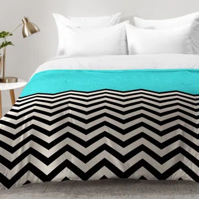 Deny Designs Follow The Sky Comforter Set In Turquoise,black