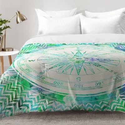 Deny Designs Follow Your Own Path Comforter Set In Green