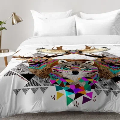 Deny Designs Forest Friends Comforter Set In Brown,white