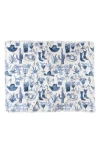 Deny Designs Fringe Trim Throw Blanket In Blue