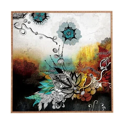 Deny Designs Frozen Dreams By Iveta Abolina Framed Graphic Art In Gray;orange