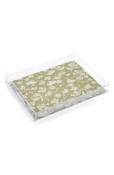 Deny Designs Gabriela Fuente Martine Acrylic Tray In Green