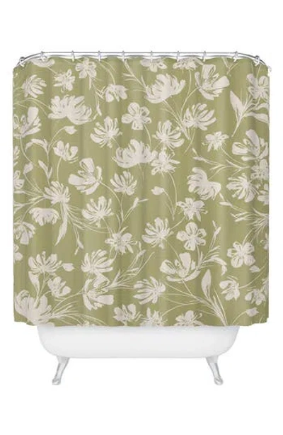 Deny Designs Gabriela Fuente Martine Shower Curtain In Green