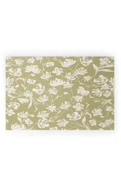 Deny Designs Gabriela Fuente Martinez Welcome Door Mat In Green