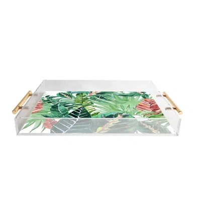 Deny Designs Gale Switzer Havana Jungle Acrylic Tray In Green