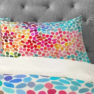 Deny Designs Garima Dhawan Rain 6 Pillowcase In Blue;green;pink