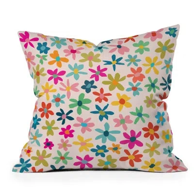 Deny Designs Garima Reversible Throw Pillow In Blue;green;pink