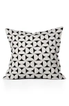 Deny Designs Geometric Square Throw Pillow In White