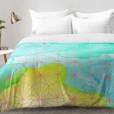Deny Designs Geometric Summer Comforter Set In Blue