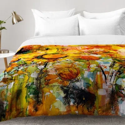 Deny Designs Ginette Fine Art Orange Microfiber Modern & Contemporary Comforter Set
