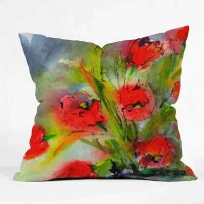 Deny Designs Ginette Fine Art Tulips Indoor/outdoor Throw Pillow