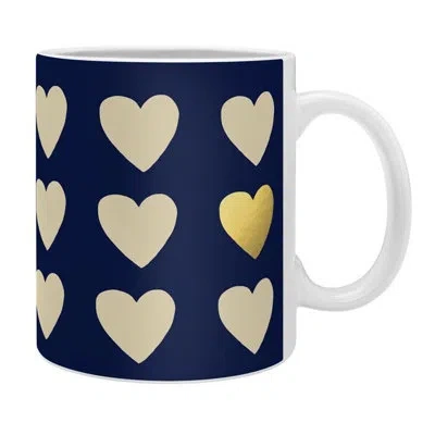 Deny Designs Gold Heart Mug