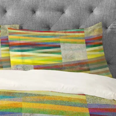 Deny Designs Graphic 9 Pillowcase In Blue;green;gray