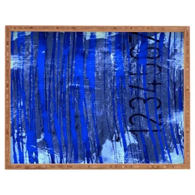Deny Designs Hadley Ottoman/coffee Table Tray In Blue