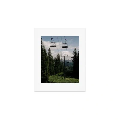 Deny Designs Hannah Kemp Forest Chairlift Art Print - Unframed In Blue