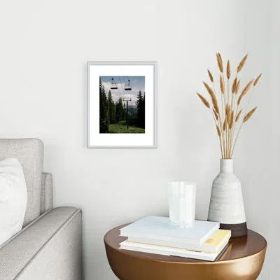 Deny Designs Hannah Kemp Forest Chairlift Metal Framed Art Print In White