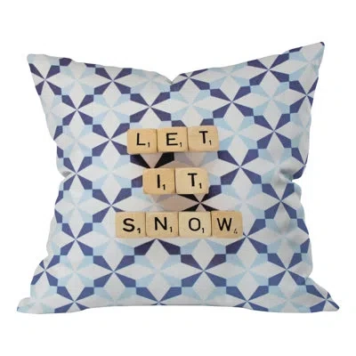 Deny Designs Happee Monkee Let It Snow Throw Pillow