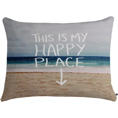 Deny Designs Happy Place Dog Pillow In Blue;brown;gray