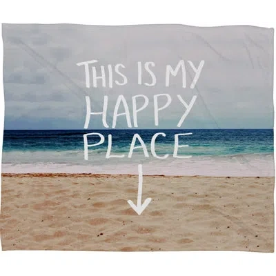 Deny Designs Happy Place X Beach Throw Blanket In Gray;beige