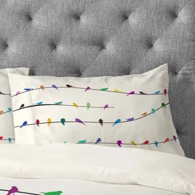 Deny Designs Happy Spring Pillowcase In White