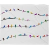 Deny Designs Happy Spring Throw Blanket In White