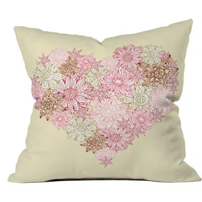 Deny Designs Heart One Polyester Throw Pillow