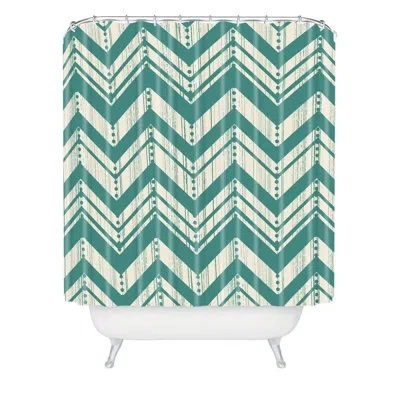 Deny Designs Heather Dutton Chevron Shower Curtain Set + Hooks
