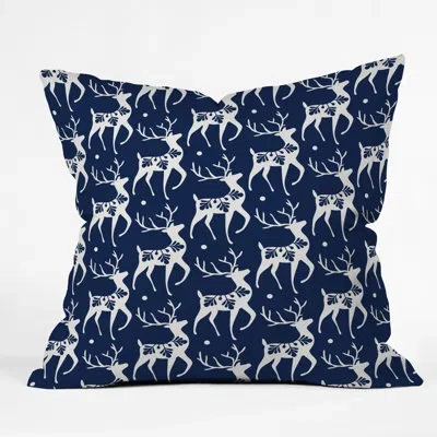 Deny Designs Heather Dutton Dashing Through The Snow Deer Euro Pillow