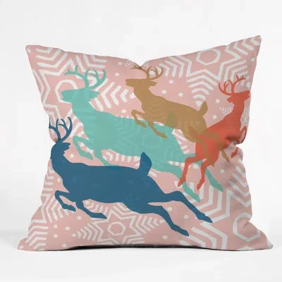 Deny Designs Heather Dutton Dashing Through The Snow Serene Indoor/outdoor Throw Pillow