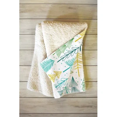 Deny Designs Heather Dutton Oh Christmas Tree Frost Blanket In Blue;green