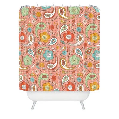 Deny Designs Heather Dutton Paisley Single Shower Curtain + Hooks