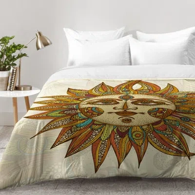 Deny Designs Helios Comforter Set In Orange