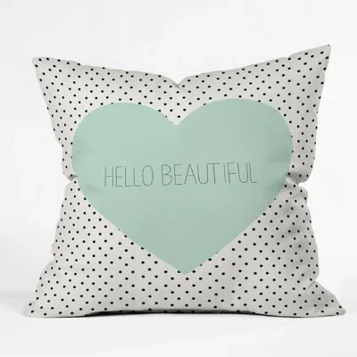 Deny Designs Hello Beautiful Heart Outdoor Throw Pillow