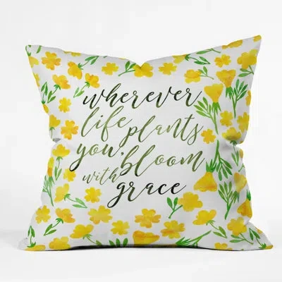 Deny Designs Hello Sayang Bloom With Grace Throw Pillow