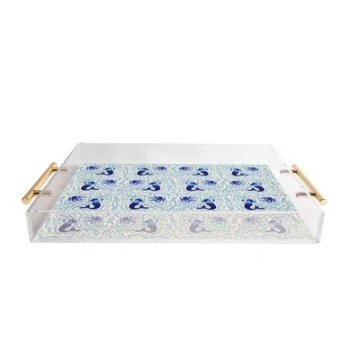 Deny Designs Hello Sayang Ocean Creatures Acrylic Tray In Blue